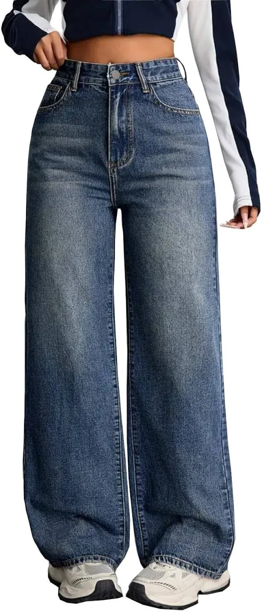 Women's Mid Rise Straight Fit Jeans
