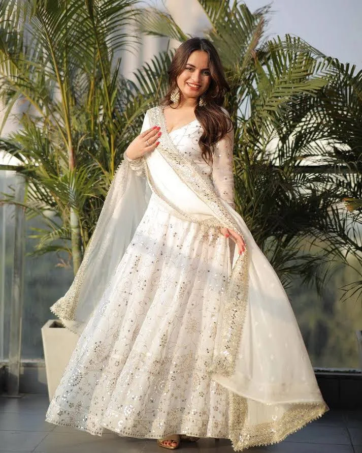 Floral Georgette Anarkali Dress