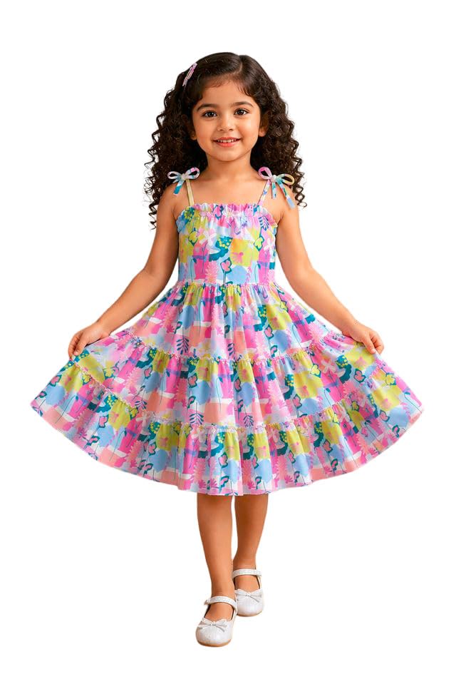 Floral Printed Cotton Frock for Girls