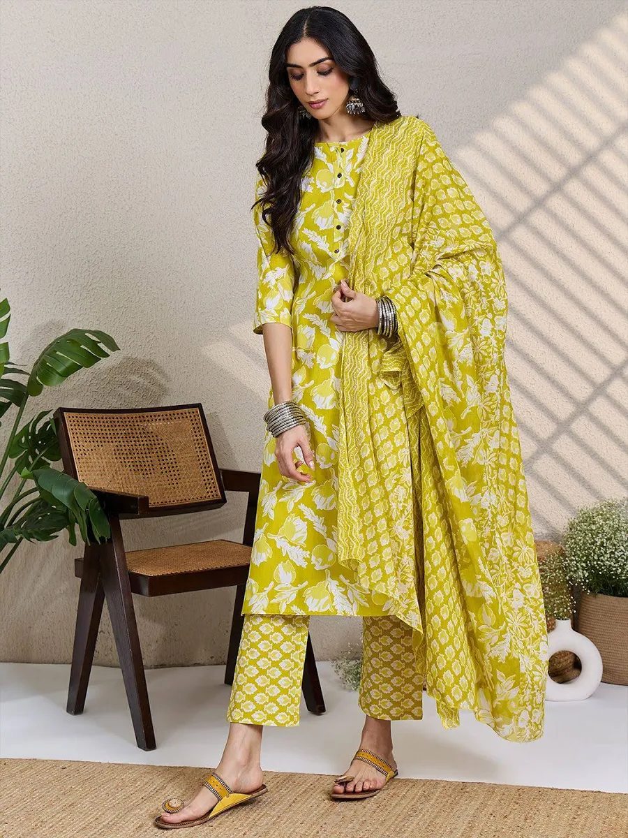 Cotton Printed Straight Salwar Suit